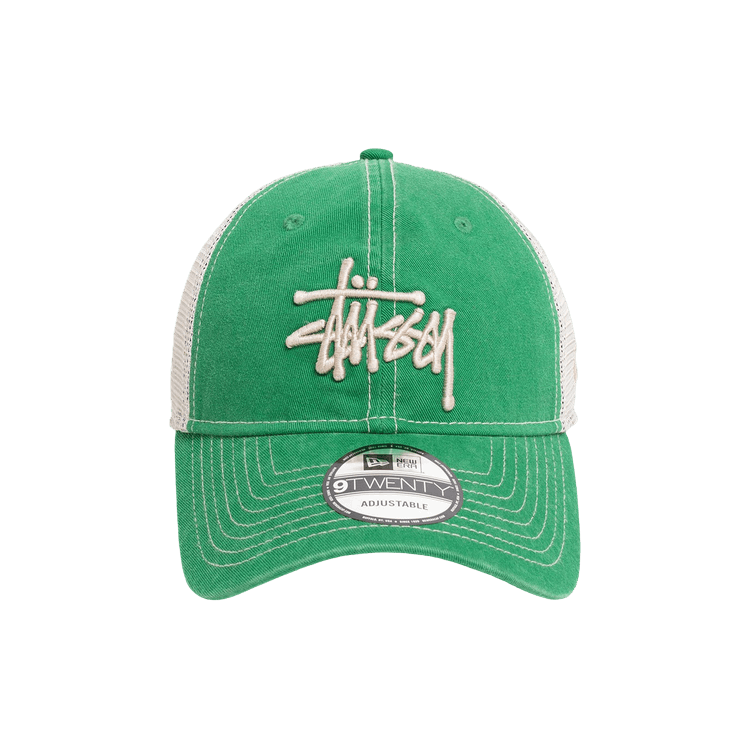 Stussy New Era 9twenty Washed Basic Trucker 'Green'