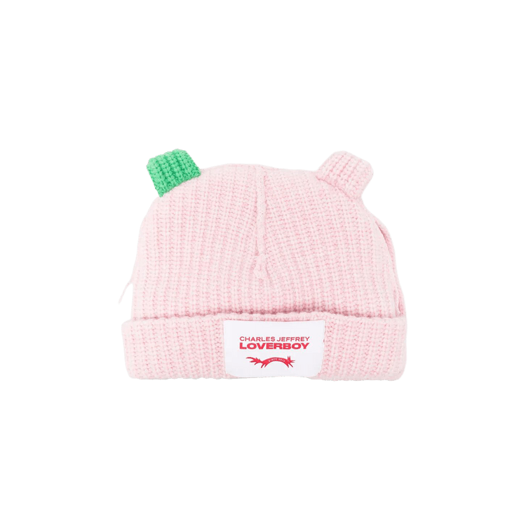 Charles Jeffrey Loverboy Chunky Rabbit Beanie 'Pink/Green'