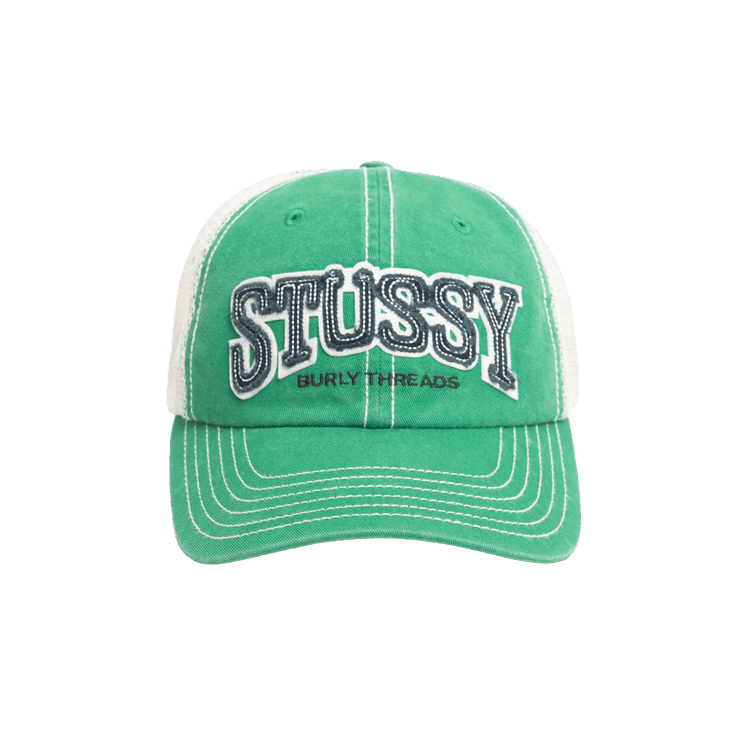 Stussy Mid-Depth Burly Threads Trucker 'Green'