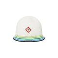 Casablanca Crochet Hat 'White/Stripe'