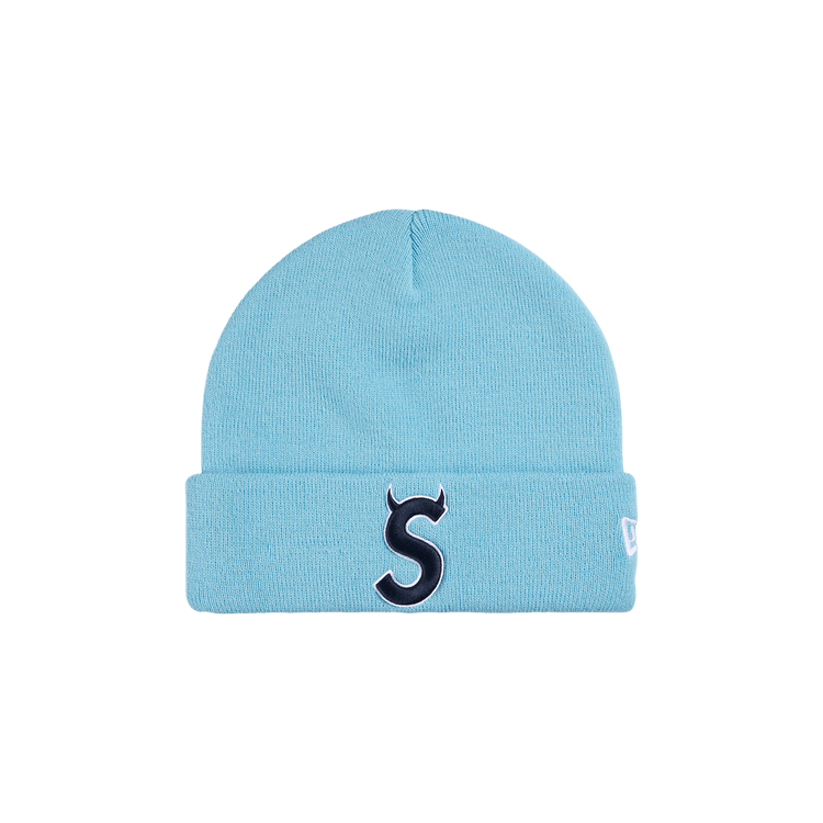 Supreme New Era Devil S Logo Beanie 'Light Blue'