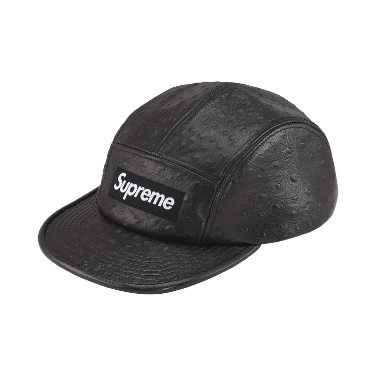 Supreme Ostrich Embossed Leather GORE-TEX Camp Cap 'Black'