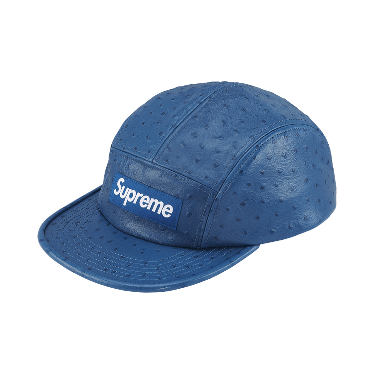Supreme Ostrich Embossed Leather GORE-TEX Camp Cap 'Blue'