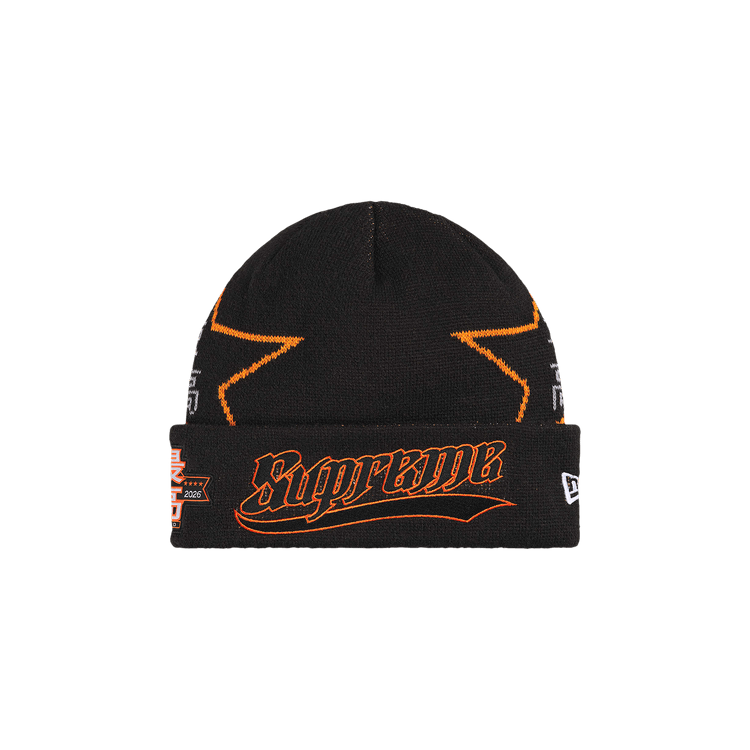 Supreme New Era Stars Beanie 'Black'