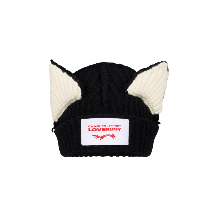 Charles Jeffrey Loverboy Chunky Ears Beanie 'Black/Ecru'