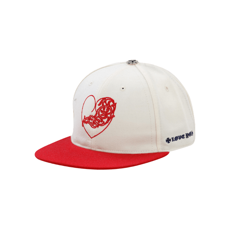 Chrome Hearts Love You Fitted Hat 'Cream/Red'