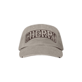 Cherry LA Applique 6 Panel Hat 'Grey'