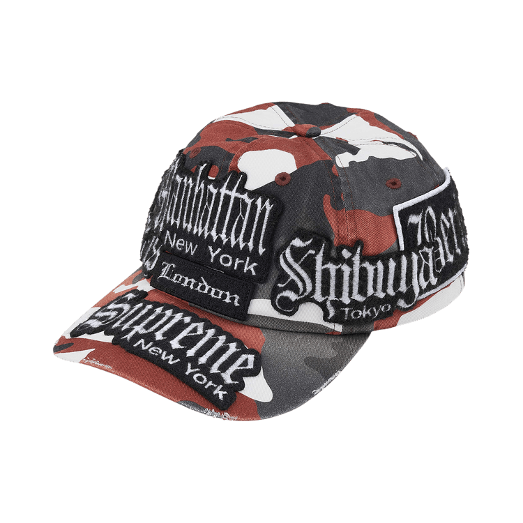 Supreme City Patches 6-Panel 'Red Camo'
