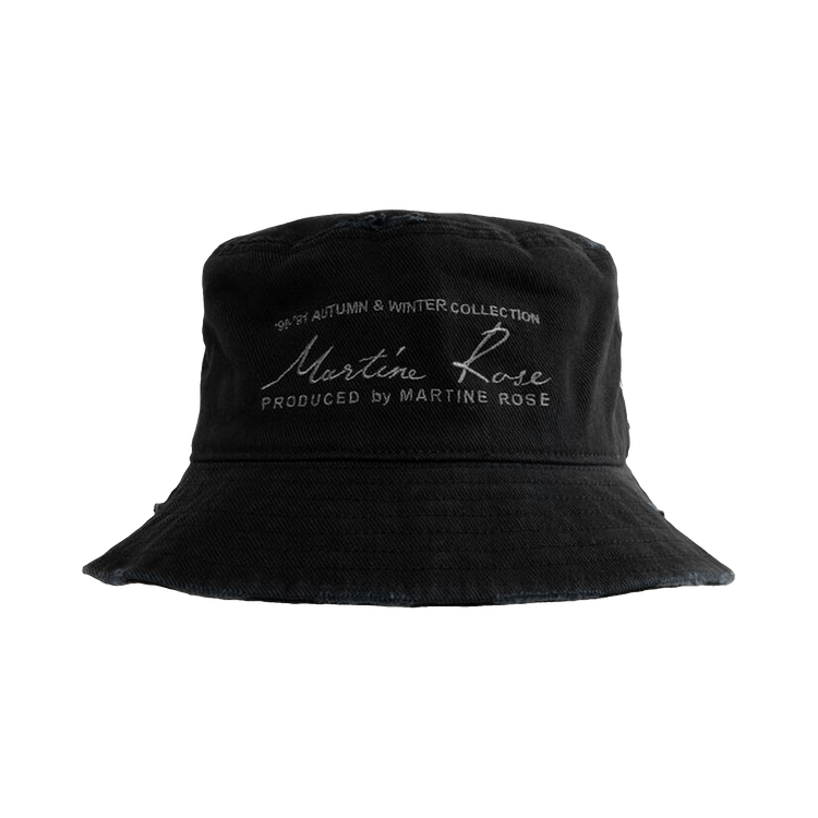 Martine Rose Signature Bucket Hat 'Black Washed'