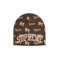 Supreme New Era Monogram Beanie 'Brown'