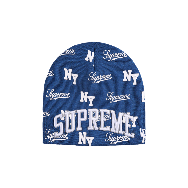 Supreme New Era Monogram Beanie 'Royal'