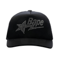 BAPE Crystal Stone STA Logo Mesh Cap 'Black'