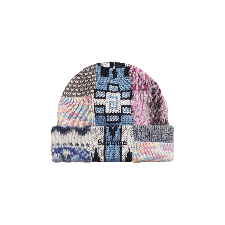 Supreme Patchwork Beanie 'Light Blue'