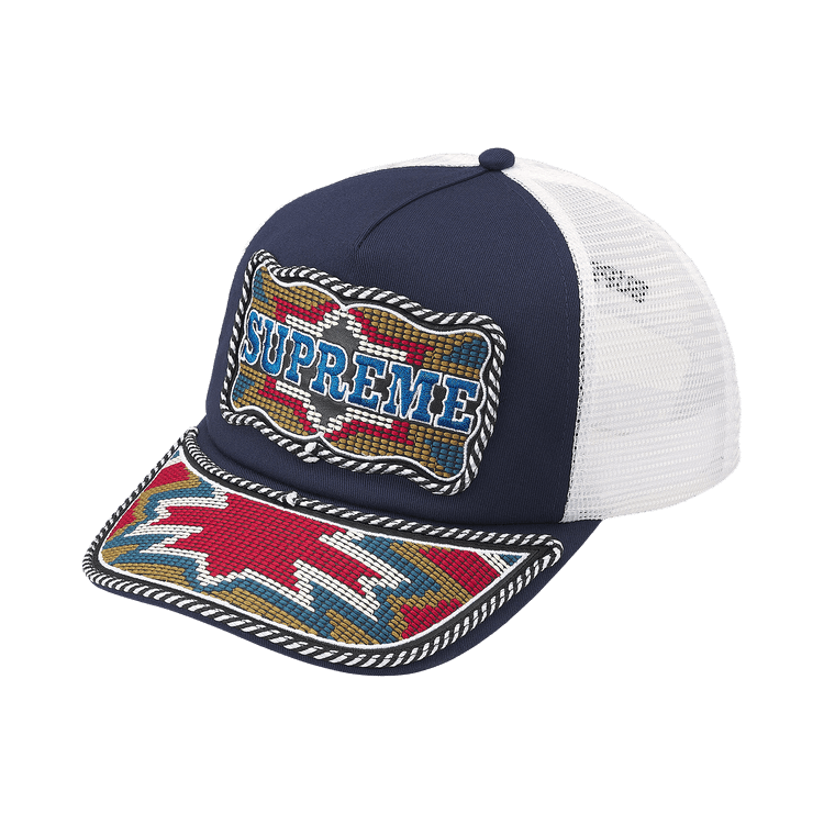 Supreme Western Embroidered Mesh Back 5-Panel 'Navy'