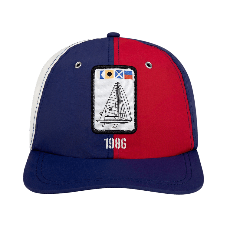 Aimé Leon Dore Nylon Deck Hat 'Barbados Cherry/Navy Peony'