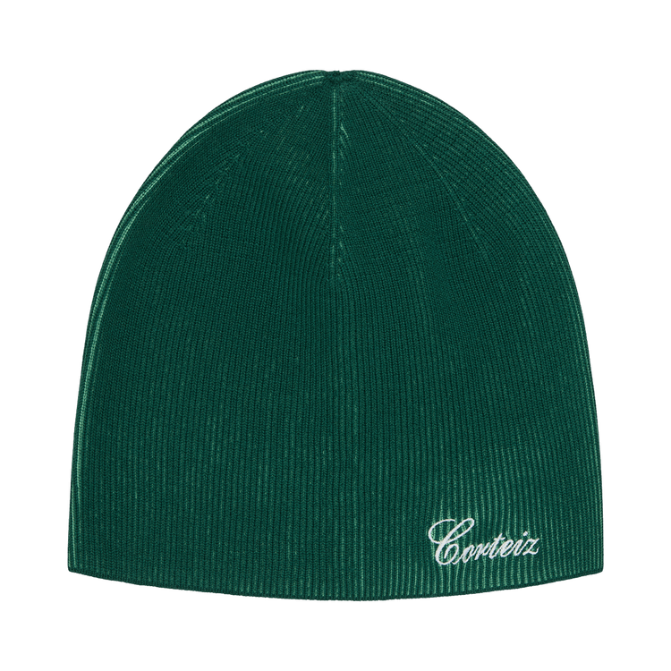 Corteiz 2 Tone Ribbed Knit Beanie 'Green'