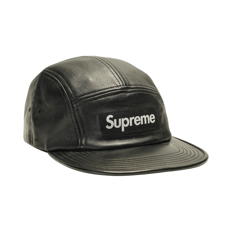 Supreme Leather Camp Cap 'Black'