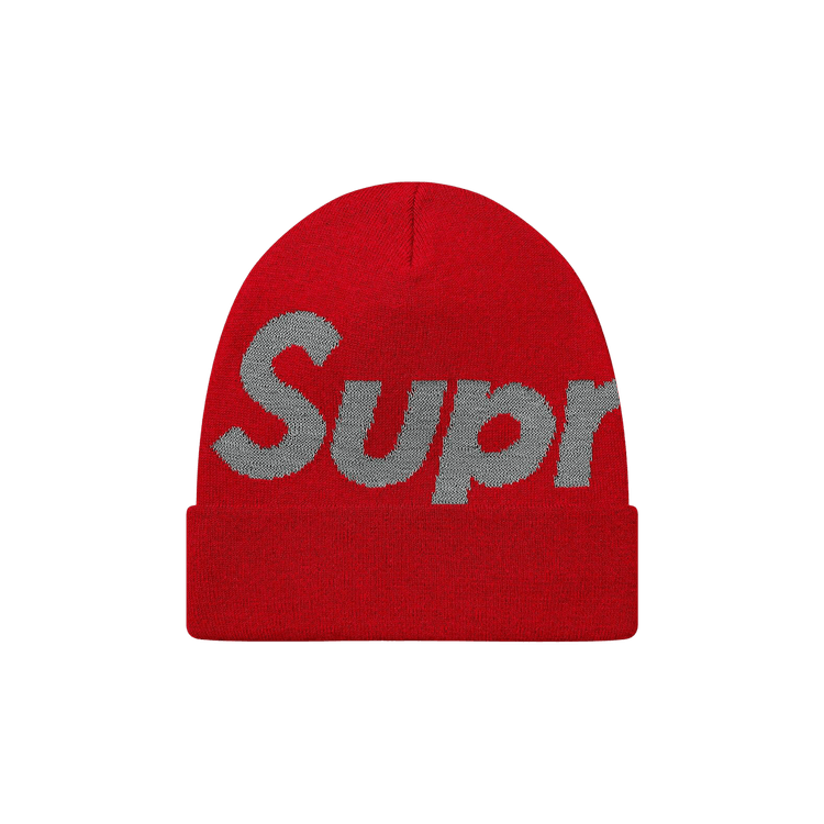 Supreme 3M Reflective Big Logo Beanie 'Red'