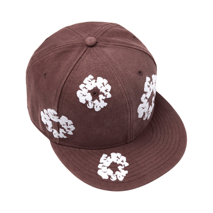 Denim Tears Cotton Wreath New Era 59FIFTY Canvas Fitted Cap 'Brown'