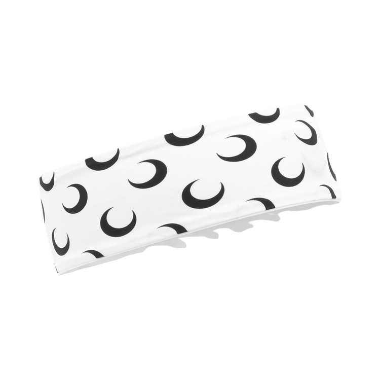 Marine Serre Moon Printed Athleisure Headband 'Optical White'