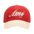 Ami Embroidery Bicolor Cap 'Rouge Rubis/Ivoire'
