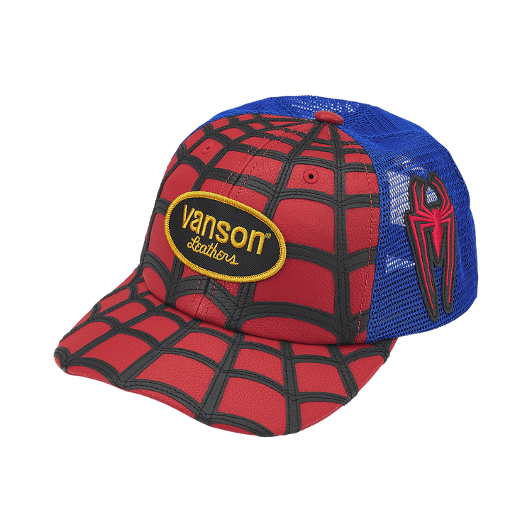 Supreme x Vanson Leathers Spider-Man Mesh Back 6-Panel 'Red'
