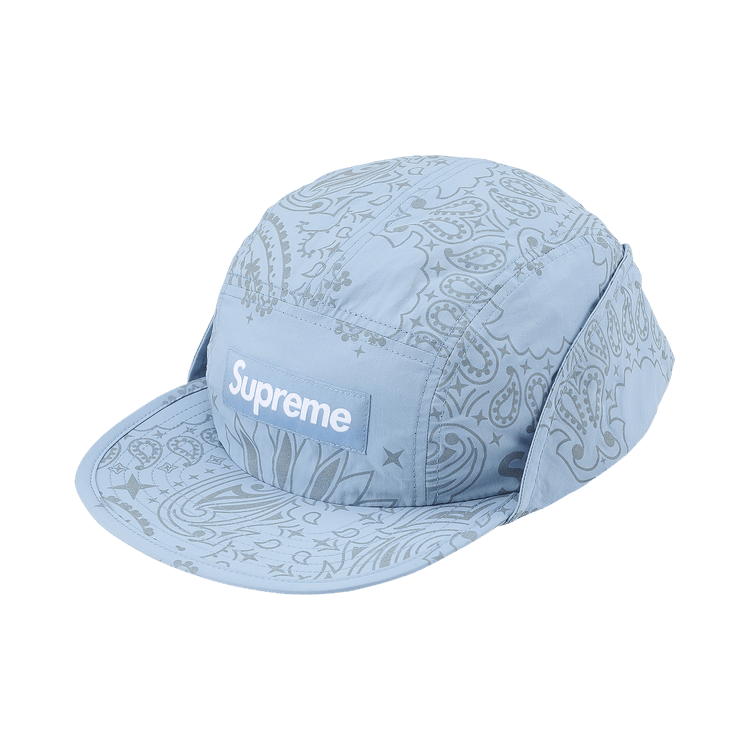 Supreme Reflective Bandana Sunshield Camp Cap 'Light Blue'