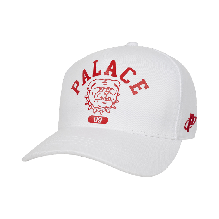 Palace Bulldog P Frame 5-Panel Snapback 'White'