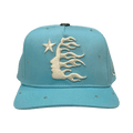 Hellstar OG Logo Rhinestone Snapback Hat 'Baby Blue'
