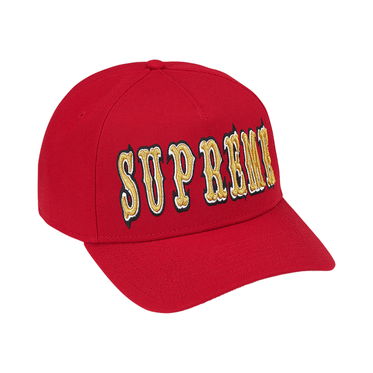 Supreme Gothic Outline Adjustable New Era 'Red'
