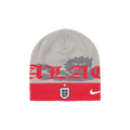 Palace x Nike England Uncuffed Beanie 'Pewter Grey/Cool Grey/Bright Crimson'