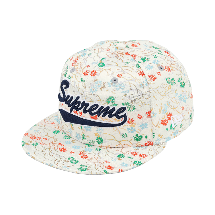 Supreme Floral Jacquard New Era 'White'