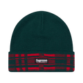 Supreme Plaid Cuff Beanie 'Green'