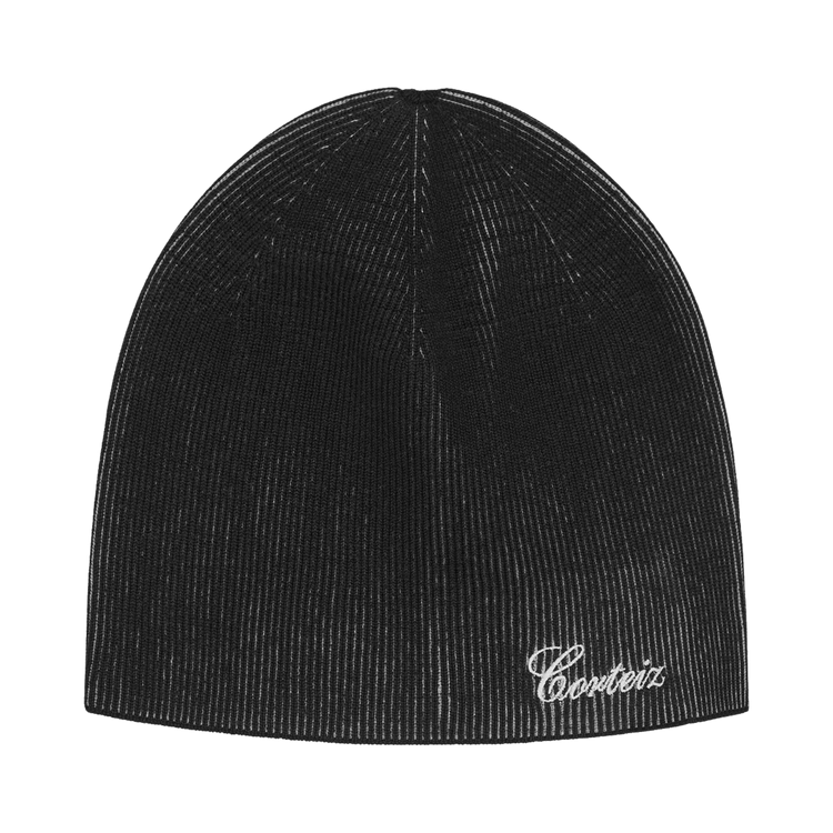 Corteiz 2 Tone Ribbed Knit Beanie 'Black'