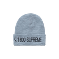 Supreme 1-800 Beanie 'Heather Grey'