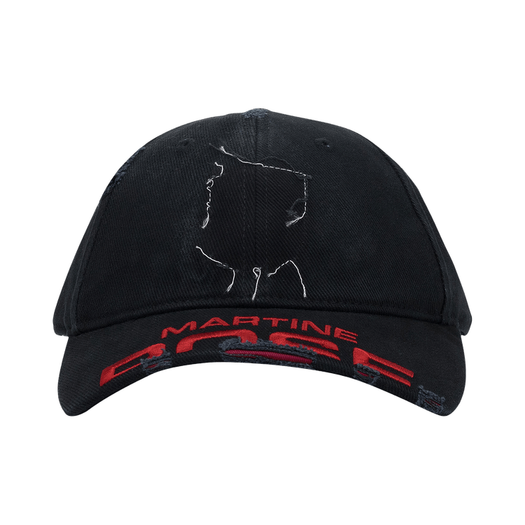 Martine Rose Cut Peak Cap 'Black'