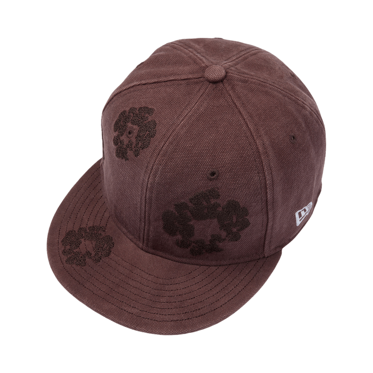 Denim Tears x New Era Mono Wreath Canvas Fitted 'Brown'