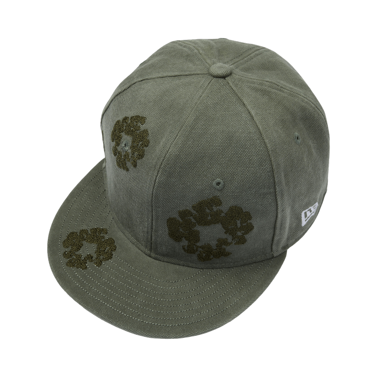 Denim Tears x New Era Mono Wreath Canvas Fitted 'Green'
