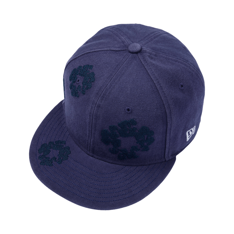 Denim Tears x New Era Mono Wreath Canvas Fitted 'Indigo'
