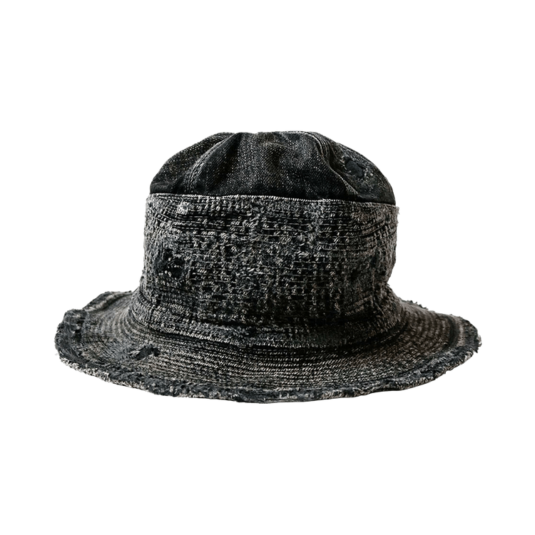 Kapital Denim The Old Man And The Sea Hat (Crash Remake) 'Black'