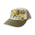Kapital Th.D.D Track Cap 'Olive/Cream'