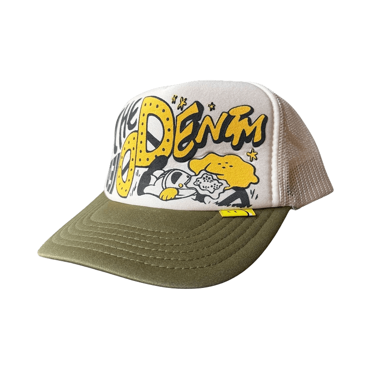 Kapital Th.D.D Track Cap 'Olive/Cream'