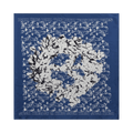 Denim Tears Cotton Wreath Silk Bandana 'Blue'