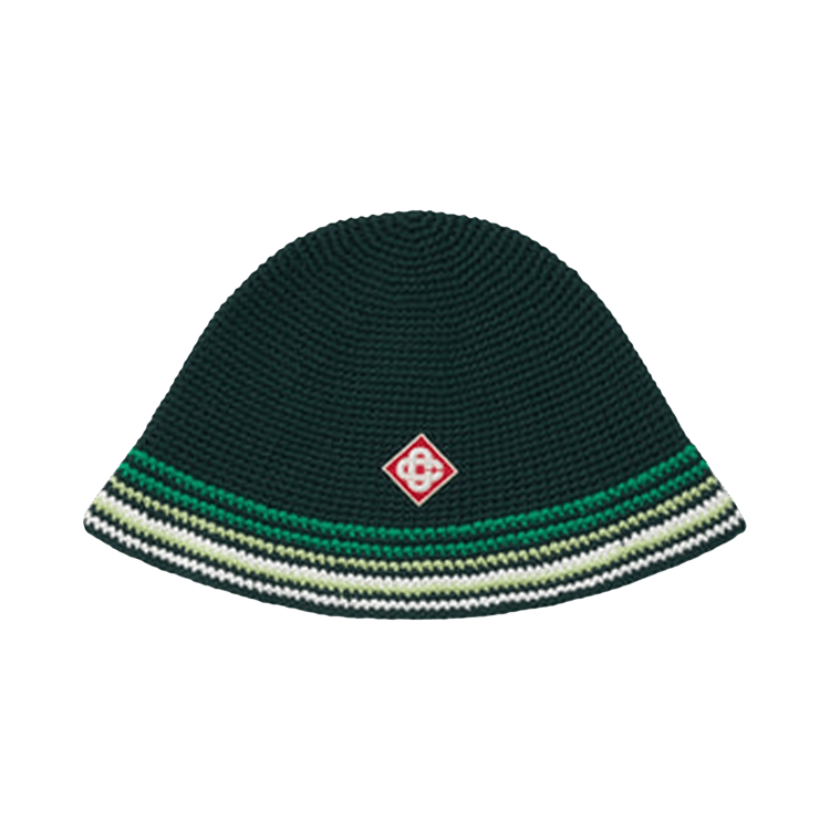 Casablanca Stripe Crochet Hat 'Green'
