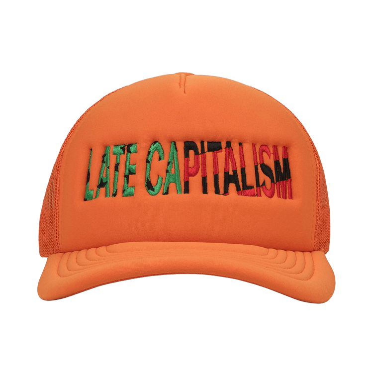 Denim Tears Late Capitalism Trucker Hat 'Orange'