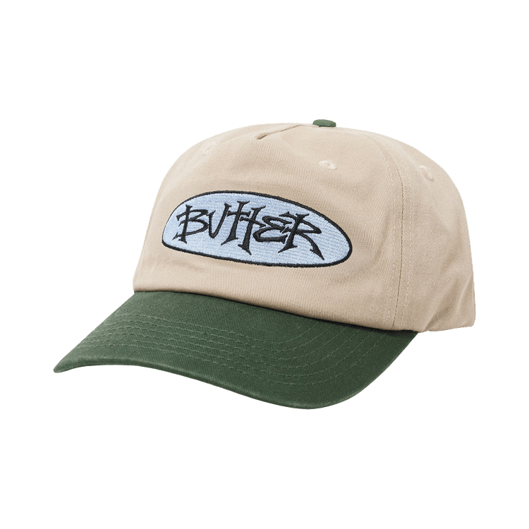 Butter Goods Tide 5 Panel Cap 'Washed Tan/Seaweed'