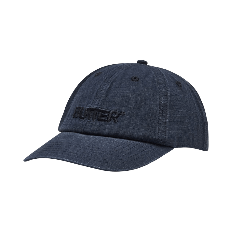 Butter Goods Ripstop Rounded Logo 6 Panel Cap 'Washed Navy'