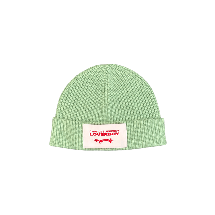 Charles Jeffrey Loverboy Chunky Rib Beanie 'Light Green'
