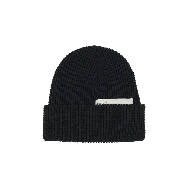Pearl Hidden Label Waffle Beanie 'Black'