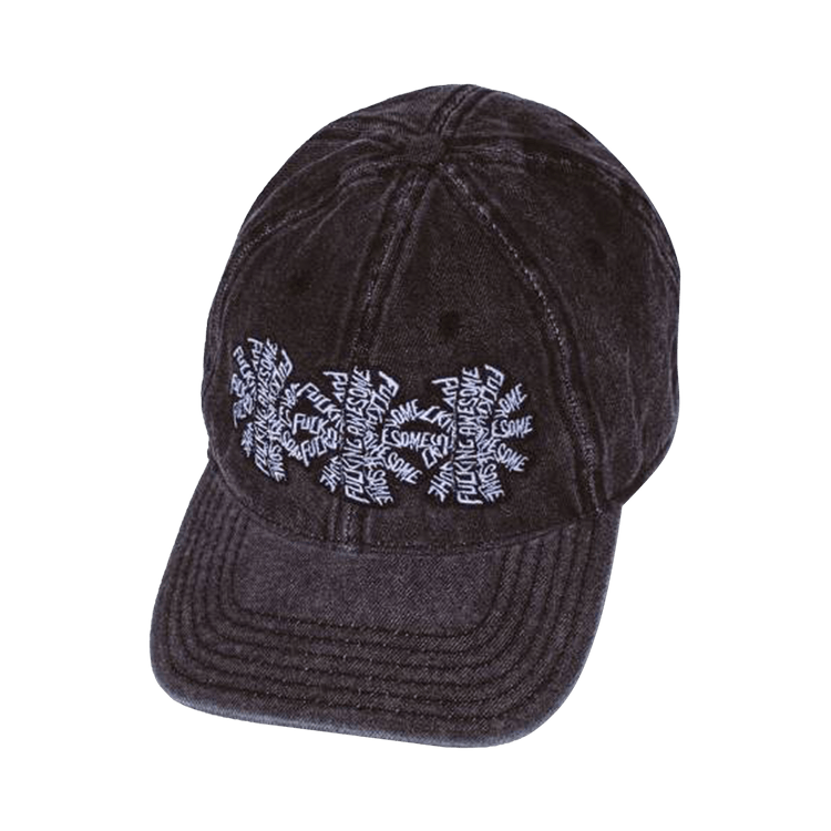 Fucking Awesome Three Spiral Washed Denim 6-Panel Hat 'Black'